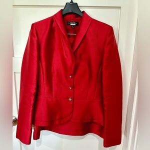 Tahari Bright Red Skirt Suit Size 8